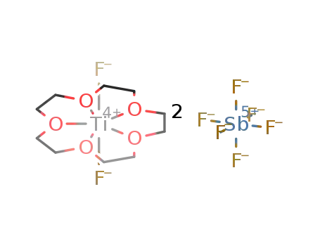 trans-difluoro(15-crown-5)titanium(IV) hexafluoroantimonate(V)