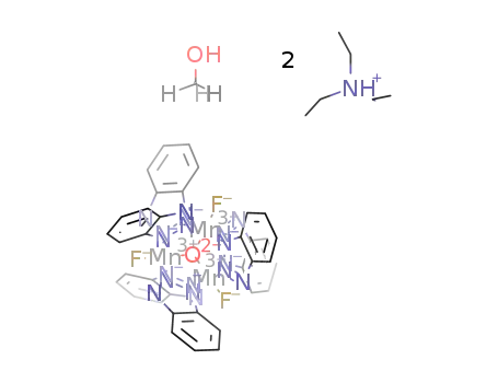 [NH(CH2CH3)3]2[Mn3O(benzotriazole(1-))6F3]*(methanol)