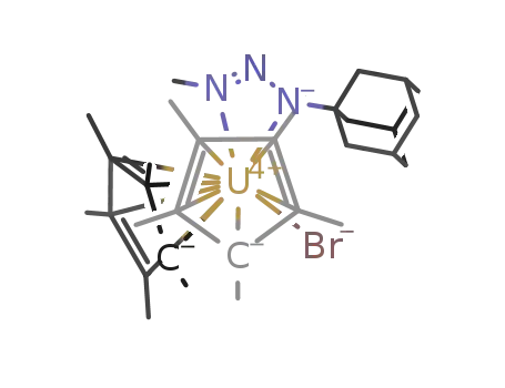 (pentamethylcyclopentadienyl)2[(Me)NNN(adamantyl)-κ2N,N(1,3)]UBr