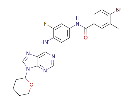 4-bromo-N-(3-fluoro-4-(9-(tetrahydro-2H-pyran-2-yl)-9H-purin-6-ylamino)phenyl)-3-methylbenzamide