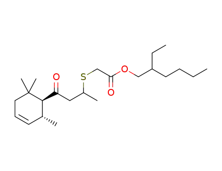 2-ethylhexyl (±)-({4-oxo-4-[(1RS,2SR)-2,6,6-trimethylcyclohex-3-en-1-yl]butan-2-yl}sulfanyl)acetate