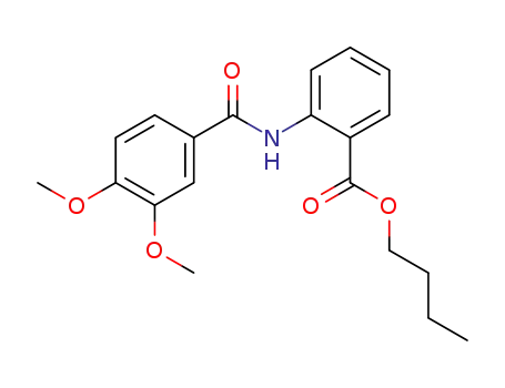 Molecular Structure of 67836-65-1 (Benzoic acid, 2-[(3,4-dimethoxybenzoyl)amino]-, butyl ester)