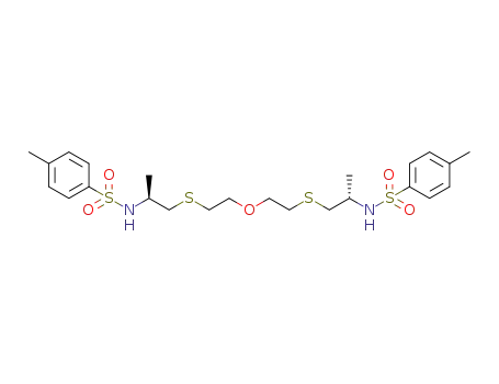 N,N'-(2S,2'S)-1,1'-(2,2'-oxybis(ethane-2,1-diyl)bis(sulfanediyl))bis(propane-2,1-diyl)bis(4-methylbenzenesulfonamide)