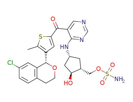 [(1R,2S,4R)-4-{[5-({4-[(1R)-7-chloro-3,4-dihydro-1H-isochromen-1-yl]-5-methyl-2-thienyl}carbonyl)pyrimidin-4-yl]amino}-2-hydroxycyclopentyl]methyl sulfamate
