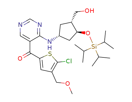 [5-chloro-4-(methoxymethyl)-2-thienyl][4-({(1R,3R,4S)-3-(hydroxymethyl)-4-[(triisopropylsilyl)oxy]cyclopentyl}amino)pyrimidin-5-yl]methanone