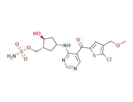 {(1R,2S,4R)-4-[(5-{[5-chloro-4-(methoxymethyl)-2-thienyl]carbonyl}pyrimidin-4-yl)amino]-2-hydroxycyclopentyl}methyl sulfamate