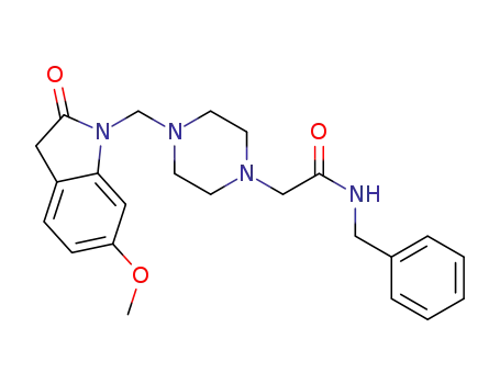 N-benzyl-2-{4-[(6-methoxy-2-indolon-1-yl)methyl]piperazin-1-yl}acetamide