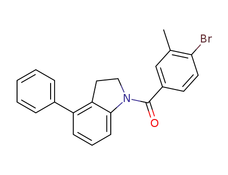(4-bromo-3-methylphenyl)(4-phenylindolin-1-yl)methanone