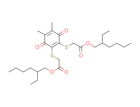 bis(2-ethylhexyl)2,2’-(4,5-dimethyl-3,6-dioxocyclohexa-1,4-diene-1,2-diyl) bis(sulfanediyl) diacetate