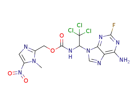 (1-methyl-5-nitro-1H-imidazol-2-yl)methyl(1-(6-amino-2-fluoro-9H-purin-9-yl)-N-2,2,2-trichloroethyl)carbamate