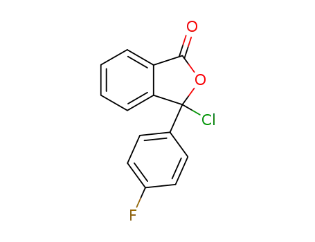 Molecular Structure of 92260-98-5 (1(3H)-Isobenzofuranone, 3-chloro-3-(4-fluorophenyl)-)