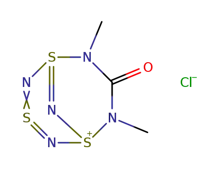 6,8-Dimethyl-7-oxo-1λ3-thionia-3λ4,5λ4-dithia-2,4,6,8,9-pentaazabicyclo<3.3.1>nona-2,3,5(9)-trien-chlorid