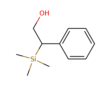 Molecular Structure of 122760-31-0 (Benzeneethanol, b-(trimethylsilyl)-)