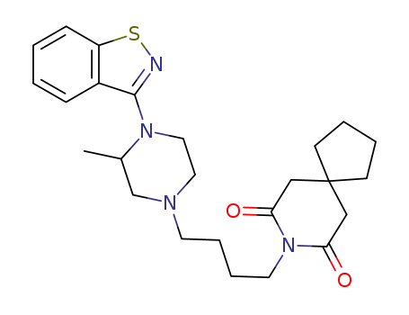 8-<4-<4-(1,2-benzisothiazol-3-yl)-3-methyl-1-piperazinyl>butyl>-8-azaspiro<4.5>decane-7,9-dione