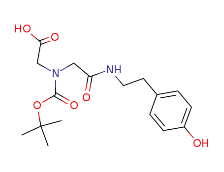 N-((tert-butyloxy)carbonyl)-N'-(2-(4-hydroxyphenyl)ethyl)iminodiacetic acid monoamide