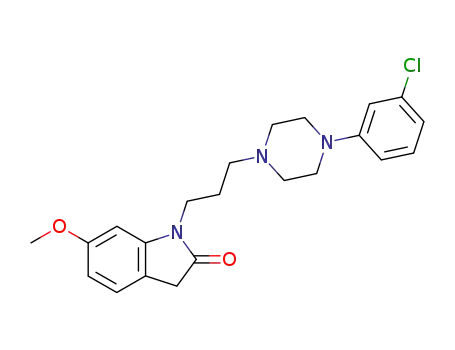 1-{3-[4-(3-chlorophenyl)-1-piperazinyl]propyl}-6-methoxyindolin-2-one