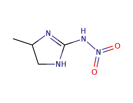Molecular Structure of 100130-44-7 (1H-Imidazol-2-amine, 4,5-dihydro-4-methyl-N-nitro-)