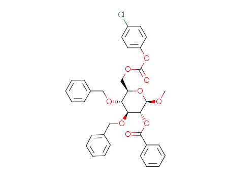 Methyl 2-O-benzoyl-3,4-di-O-benzyl-6-O-para-chlorophenylcarbonyl-β-D-glucopyranoside