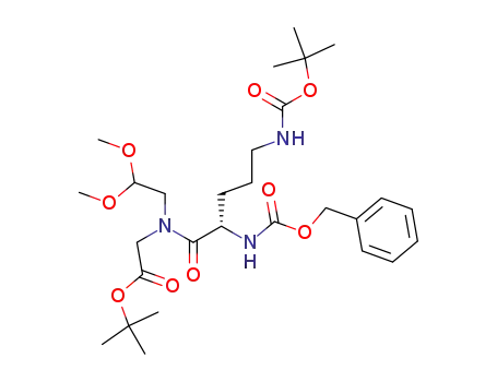 tert-butyl 2-[[(2S)-2-[(benzyloxycarbonyl)amino]-5-[(tert-butoxycarbonyl)amino]pentanoyl](2,2-dimethoxyethyl)amino]acetate