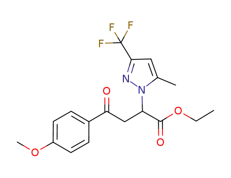 4-(4-methoxy-phenyl)-2-(5-methyl-3-trifluoromethyl-pyrazol-1-yl)-4-oxo-butyric acid ethyl ester