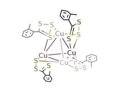 copper(I) o-tolylperthiocarboxylate, tetrameric