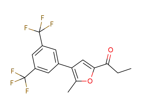 1-(4-(3,5-bis(trifluoromethyl)phenyl)-5-methylfuran-2-yl)propan-1-one