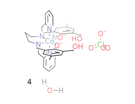 [Co(1,7-bis(2-pyridyl)-2,6-bis(2-hydroxy-3-hydroxymethyl-5-methylbenzyl)-2,6-diazaheptane(-2H))]ClO4*4H2O