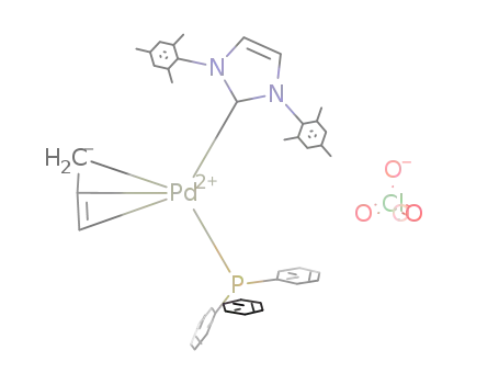 [Pd(1,3-dimesityl-2,3-dihydroimidazol-2-ylidene)(allyl)(triphenylphosphine)]ClO4