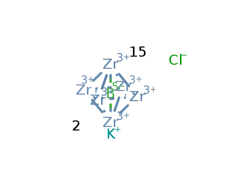 2K(1+)*Zr6B(13+)*15Cl(1-)=K2(Zr6B)Cl15