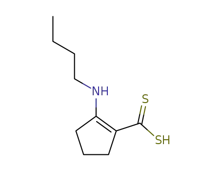 Molecular Structure of 34281-27-1 (2-(Butylamino)-1-cyclopentene-1-carbodithioic acid)