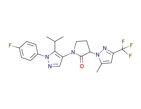 1-[1-(4-fluorophenyl)-5-isopropylpyrazol-4-yl]-3-[5-methyl-3-(trifluoromethyl)pyrazol-1-yl]pyrrolidin-2-one