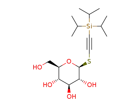 (2R,3S,4S,5R,6S)-2-(hydroxymethyl)-6-(((trimethylsilyl)ethynyl)thio)tetrahydro-2H-pyran-3,4,5-triol