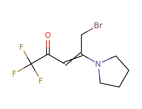 5-bromo-1,1,1-trifluoro-4-(pyrrolidin-1-yl)pent-3-en-2-one