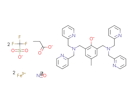 [Fe2(2,6-bis[[bis(2-pyridylmethyl)amino]methyl]-4-methylphenolato)(propionato)(NO)2](triflate)2