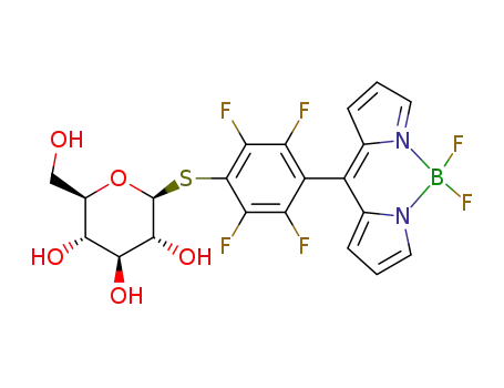 8-[2,3,5,6-tetrafluoro-4-(1'-thio-β-D-glucosyl)phenyl]-4,4-difluoro-4-bora-3a,4a-diaza-s-indacene