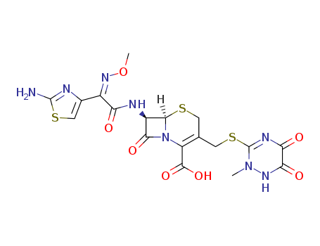 (6R,7R)-7-[[(2E)-2-(2-Amino-1,3-thiazol-4-yl)-2-methoxyiminoacetyl]amino]-3-[(2-methyl-5,6-dioxo-1H-1,2,4-triazin-3-yl)sulfanylmethyl]-8-oxo-5-thia-1-azabicyclo[4.2.0]oct-2-ene-2-carboxylic acid