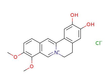 2,3-dihydroxy-9,10-dimethoxy-5,6-dihydro-isoquino[3,2-a]isoquinolinylium chloride