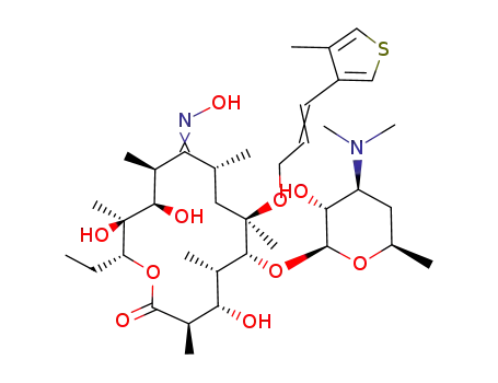 (3R,4S,5S,6R,7R,9R,11S,12R,13S,14R)-6-((2S,3R,4S,6R)-4-Dimethylamino-3-hydroxy-6-methyl-tetrahydro-pyran-2-yloxy)-14-ethyl-4,12,13-trihydroxy-3,5,7,9,11,13-hexamethyl-7-[(E)-3-(4-methyl-thiophen-3-yl)-allyloxy]-oxacyclotetradecane-2,10-dione 10-oxime