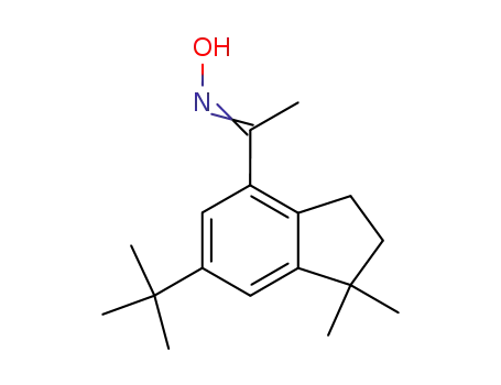 Molecular Structure of 175136-27-3 (1-[6-(TERT-BUTYL)-1,1-DIMETHYL-2,3-DIHYDRO-1H-INDEN-4-YL]ETHAN-1-ONE OXIME)