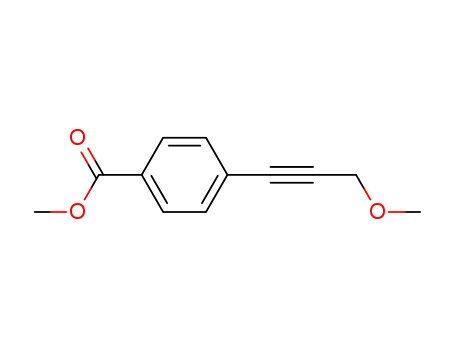 Molecular Structure of 827028-02-4 (Benzoic acid, 4-(3-methoxy-1-propynyl)-, methyl ester)