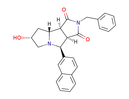 (-)-(3aR,4S,7R,8aR,8bS)-hexahydro-7-hydroxy-4-(naphthalen-2-yl)-2-(phenylmethyl)pyrrolo[3,4-a]pyrrolizine-1,3(2H,4H)-dione
