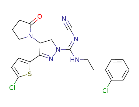 N-[2-(2-chlorophenyl)ethyl]-3-(5-chloro-2-thienyl)-N'-cyano-4-(2-oxopyrrolidin-1-yl)-4,5-dihydro-1H-pyrazol-1-carboximidoate