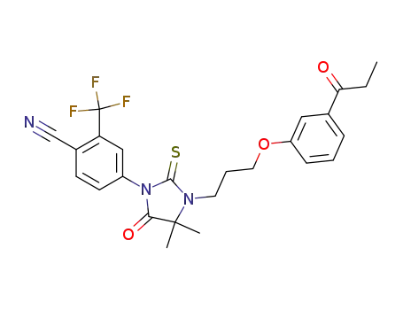 4-{4,4-dimethyl-5-oxo-3-[3-(3-propionyl-phenoxy)-propyl]-2-thioxo-imidazolidin-1-yl}-2-trifluoromethyl-benzonitrile