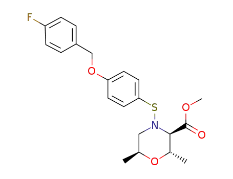 (2S,3R,6S)-4-[4-(4-Fluoro-benzyloxy)-phenylsulfanyl]-2,6-dimethyl-morpholine-3-carboxylic Acid Methyl Ester