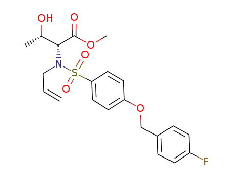 (2R,3S)-2-{Allyl-[4-(4-fluoro-benzyloxy)-benzenesulfonyl]-amino}-3-hydroxy-butyric acid methyl ester