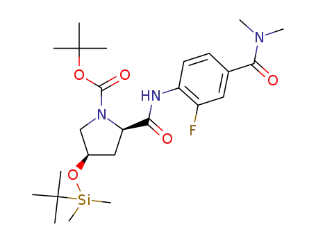 (2R,4R)-4-(tert-Butyl-dimethyl-silanyloxy)-2-(4-dimethylcarbamoyl-2-fluoro-phenylcarbamoyl)-pyrrolidine-1-carboxylic acid tert-butyl ester