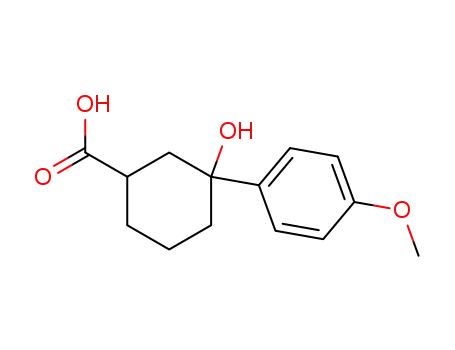 3-hydroxy-3-(4-methoxyphenyl)cyclohexanecarboxylic acid