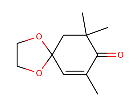 Molecular Structure of 14203-64-6 (1,4-Dioxaspiro[4.5]dec-6-en-8-one, 7,9,9-trimethyl-)