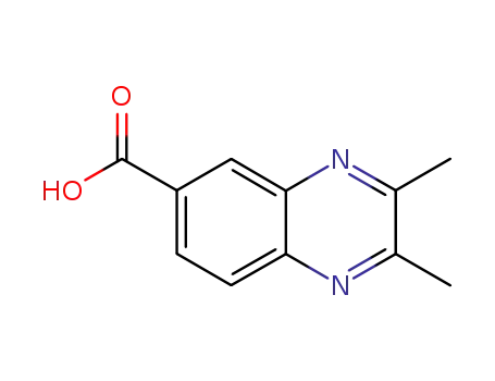 Molecular Structure of 17635-26-6 (2,3-DIMETHYL-QUINOXALINE-6-CARBOXYLIC ACID)