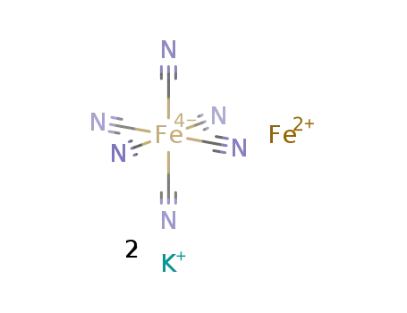Molecular Structure of 15362-86-4 (Ferrate(4-),hexakis(cyano-kC)-,iron(2+) potassium (1:1:2), (OC-6-11)-)
